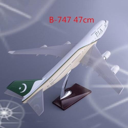 47CM Airplane Aviation Model Toys B747 PIA Pakistan Airway Aircraft Dream liner Model 1/150 Scale Diecast Plastic Resin Plane