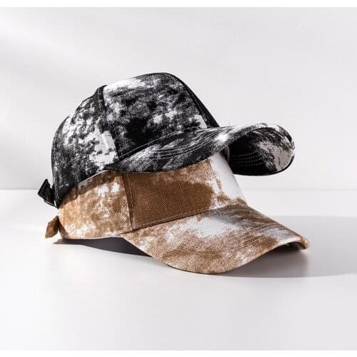 Fashion Snapback Baseball Cap Women Gorra Cap Street Hip Hop Caps Tie-dyed Hats for Ladies Black Grey Baseball Cap Mens Sun Hat