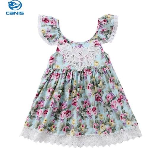 Fashion Kids Toddler Baby Girl Sleeveless Floral Dress Lace Backless Tulle Party Wedding Dress