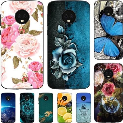 Fashion Flower Case For Moto G6 Plus G 6 XT1925 Cover For Moto G6 Play Soft Silicone Cat Printing Capa Back Coque