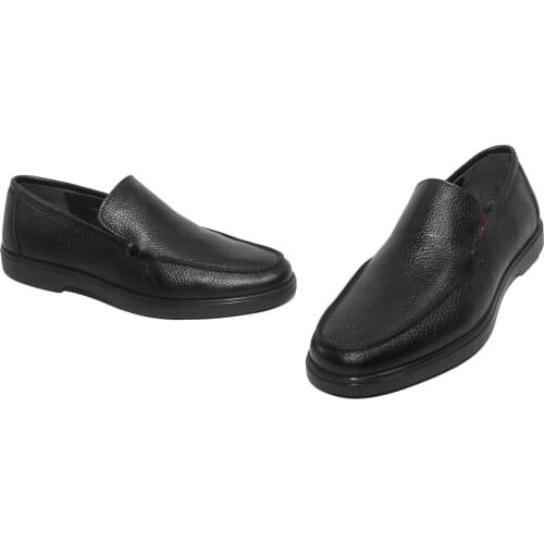 Handmade black Loafers with Natural Floater Calf Leather, Soft Flexible Rubber Sole, Mens Casual Classic Shoes, Spring 2021