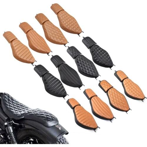 Motorcycle Solo Rider Driver Seat Two-Up Seat Rear Passenger Pillion Pad For Harley Sportster XL 883 1200 Iron XL883N 72 48