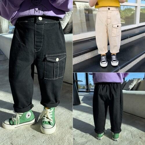 Thread Spring Autumn Jeans Pants Boys Kids Trousers Children Clothing Teenagers Formal Outdoor High Quality