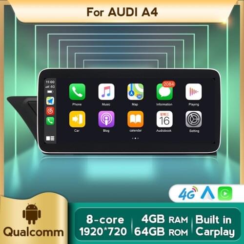 NEW 4G LTE Android10 MSM 8953 Car Radio GPS Navigation Multimedia Player for Audi A4 B8 A5 2009-2016 Q5 8R Carplay+Auto BT WIFI