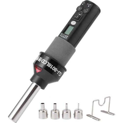 Hot Air Gun Hot Air Gun LCD Digital Display Thermostat Industrial 4 Nozzle 450W EU Plug AC 220V