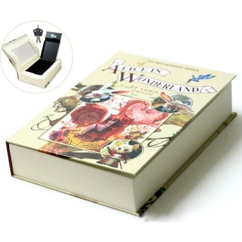 Book Safes Key Lock Type Secret Book Hidden Security Safe Box Money Jewelry Simulation Classic Book Style Box M Size220*152*45mm