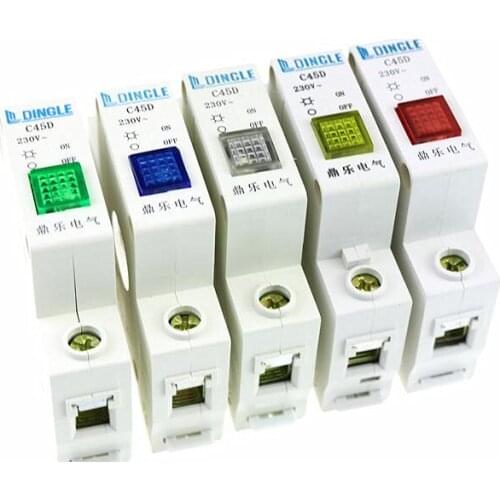 LED lamp C45circuit breaker indicator light signal lamp 230V red yellow green white blue h