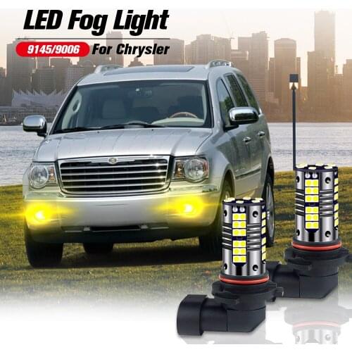 2pcs LED Fog Light Blub 9145 H10 9006 HB4 Lamp For Chrysler Sebring PT Cruiser Crossfire Pacifica 300 Aspen Town & Country