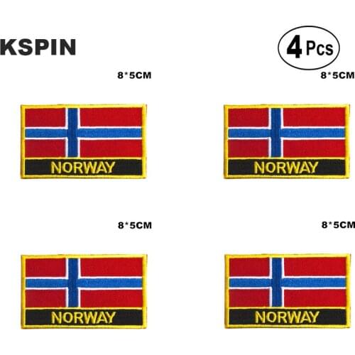 Norway Rectangular Shape Flag Iron on Saw on Patches Embroidered Flag Patches National Flag Patches for Clothing