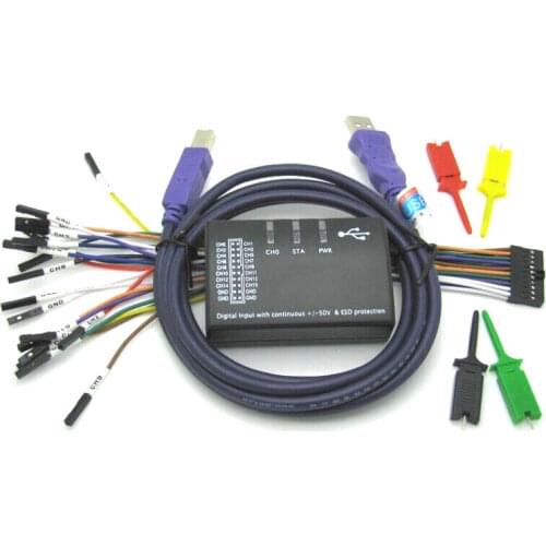 Saleae USB Logic16 100MHz 16 Channel Logic Analyzer for ARM FPGA support offical software H2-002