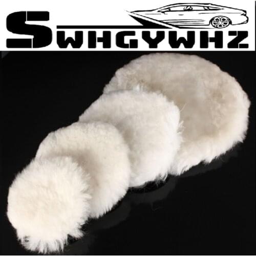 1pcs 3/4/5/7 inch Self Adhesive Real Wool Ball Polishing Disc Wool Pad Waxing Polishing Wheel Car Polishing Pad