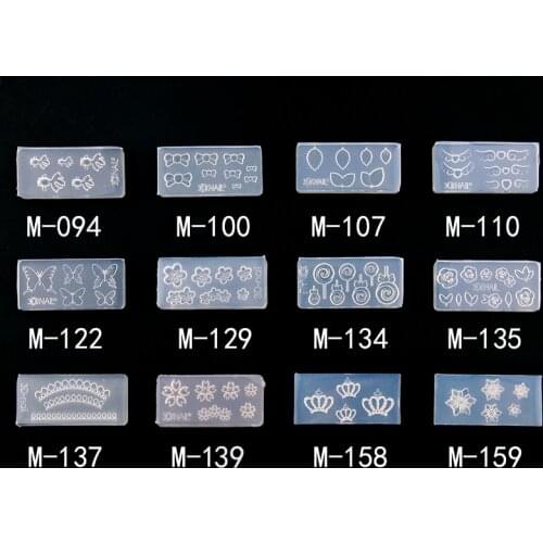 1PC 2x4cm 3D Nail Art Silicone Resin Mold For Jewelry Making Cat Star Heart Transparent Silicone Mold For Woman DIY Pendant