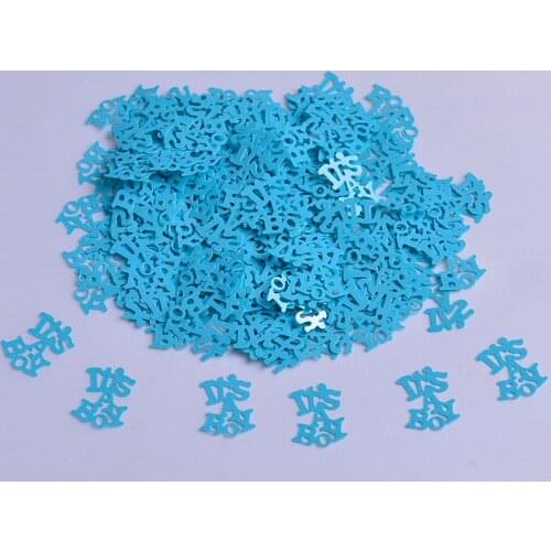 150g PVC Blue Its A Boy & Pink Its A Girl Happy Birthday Party Baby Shower Table Scatter Confetti Kids Children Baptism Decors