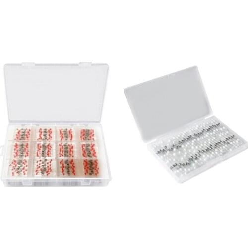 200PCS 22-18 AWG Red /200PCS 26-24 AWG White Solder Seal Wire Connectors , Heat Shrink Butt Connectors