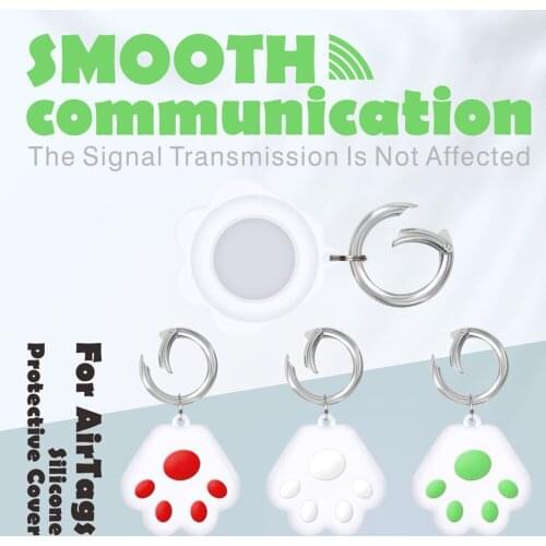 2021 Protective Case For Airtags Tracking Silicone Case for dog Soft Anti-loss Apple Air tags Silicone Case for Cover Hangable