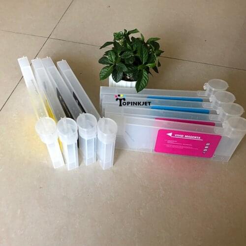 8pcs/lot doule color 220ml refill ink cartridge for Roland Mimaki Mutoh CISS ink cartridge with funnel type