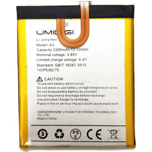 2pcs/lot 3300mAh Phone battery For UMI Umidigi A3 A3 Pro Batteries