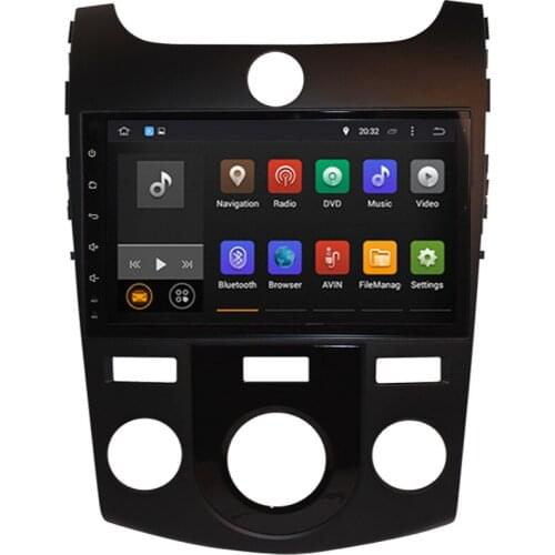 Radio Stereo GPS Navigation Android 9.0 Car GPS Multimedia Player For KIA CERATO/FORTE Manual Air-Conditioner Version 2008-2012