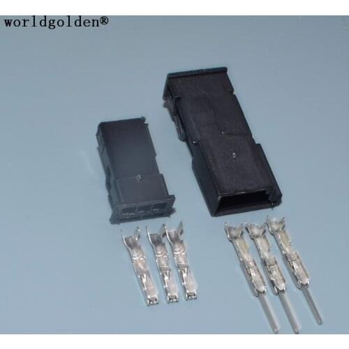 Worldgolden 3 Pin 0.6mm 1-968700-1 1355620-1 Auto Stereo Connector Car Speaker Plug Treble Plug Rain Sensor Socket For VW BMW