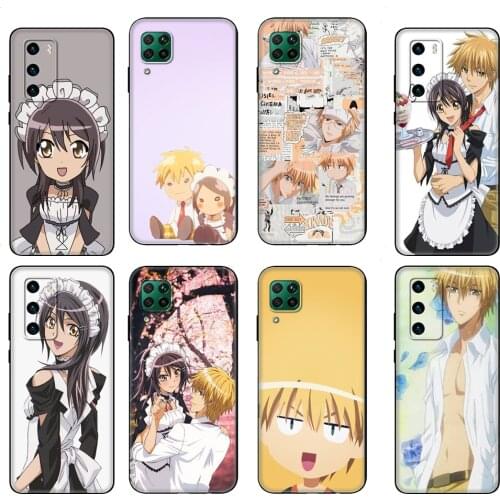 Black tpu Case For Huawei P30 Lite P30 Pro P40 Case For Huawei P40 LITE E P Smart 2020 Case Cover Maid Sama