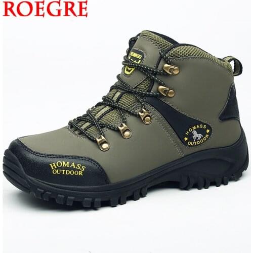 Men Outdoor Climbing Shoes Waterproof Hiking Shoes Breathable Tactical Combat Army Boots New Non-slip Trekking Sneakers For Men