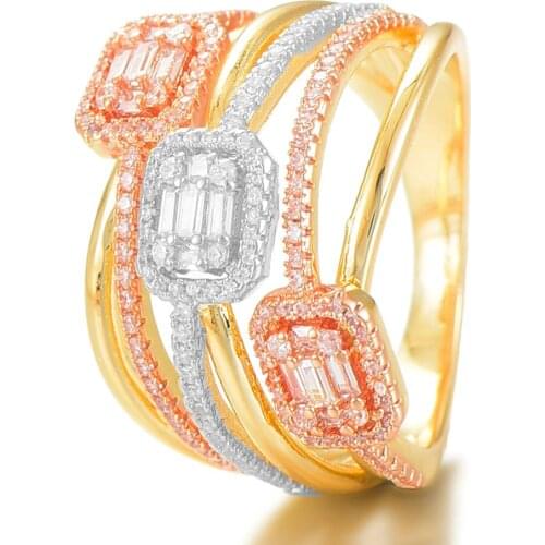 GODKI Luxury Crossed Bold Rings with Zirconia Stones 2020 Women Engagement Party Jewelry High Quality