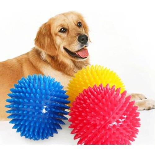 Sound Pet Spherical Toy Dog Chewing Teeth Cleaning Teeth Supplies Spike Ball Dog Toy Funny Cat Toy Small and Medium-sized Dogs