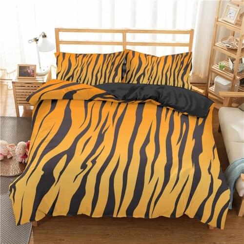 3D Stripe Pattern Printed Duvet Cover Pillowcase Geometry Bedding Set 2/3 Pcs Psychedelic Colors Bedroom Luxury Home Textiles