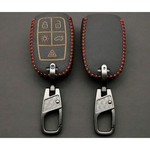For VOLVO C30 C70 S40 V40 V50 2008 2009 2010 2011 Leather Remote Key Fob Case Shell Cover Skin Holder Car Accessories