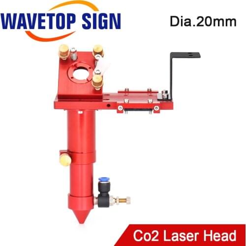 WaveTopSign CO2 Laser Head for Lens D20mm FL50.8 & 63.5mm Mirror 25mm for E Series Co2 Laser Cutting and Engraving Machine