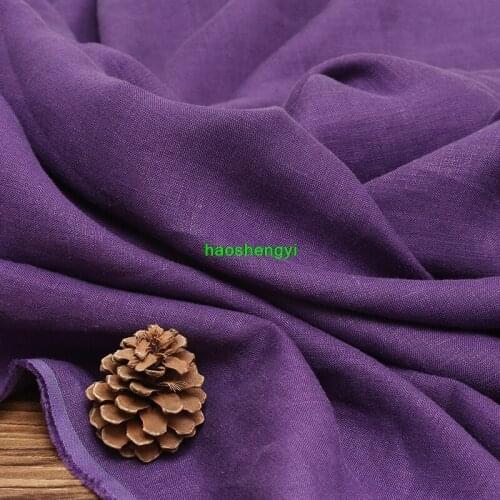 Linen cloth sand washing ethnic style pure linen garment jacket fabric