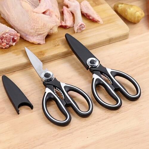 Stainless Steel Multifunctional Kitchen Scissors Chicken Poultry Fish Kitchen Tool Shears For Meat Barbecue Nutcracker #30