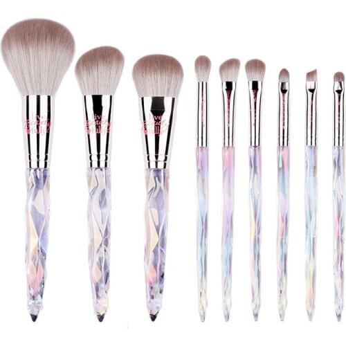 MyDestiny New Dazzle Glaze Series Brush Set - 9pcs Super-Soft Synthetic Makeup Brush Starter Kit