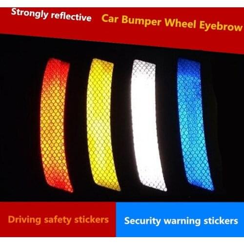 Warning Caution Reflective Sticker Decal Paster Car Stickers For Front Bumper Wheel Eyebrow Car Accessories