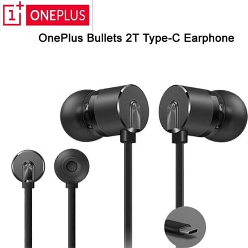 Original OnePlus Type-C Bullets Earphones OnePlus Bullets 2T In-Ear Headset With Remote Mic Oneplus 6T 7 /7pro 7T Mobile Phone
