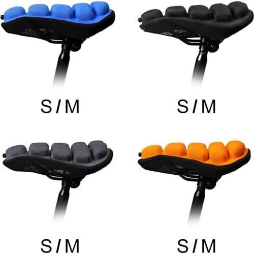 Bike Seat Cushion Inflatable Comfortable Replacement Bike Seat Pad Cover Soft Adjustable Shock Absorbing for Mountain Road Bike
