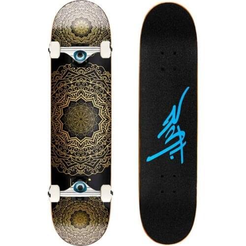 Complete Skateboards for Beginners Skateboard Cruiser 31" 7-Layer Canadian Maple Wood Double Kick Concave Skateboard for Adult