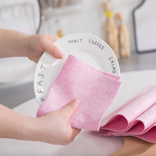 Coir Dish Towel, Non-stick Oil Coir Fiber Kitchen Towel, Easily Dish Washing Helper, No Sheding, Kitchen Supplies Pink