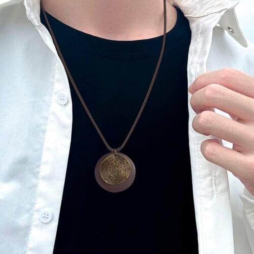 POXAM Round Shape Unique Necklaces For Women Bohemian Chokers Spiral Rope Chain Necklace Collar Fashion 2020 Jewelry Party Gift