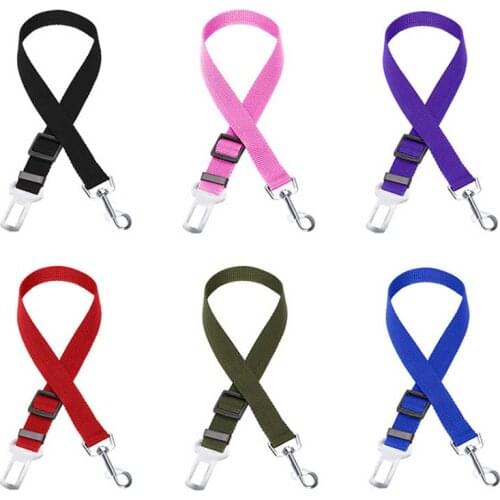 Dog belt dog seat belt adjustable pet car seat belt reflective nylon car seat belt suitable for small and medium-sized dogs