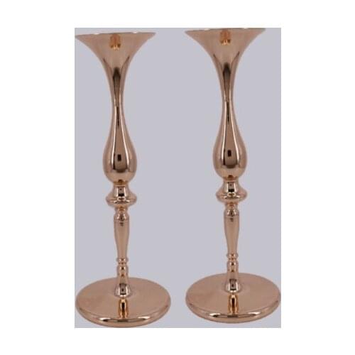 Luxury European Cylinder mental Trumpet Wedding Flower Home Goods Flower Vase senyu0850