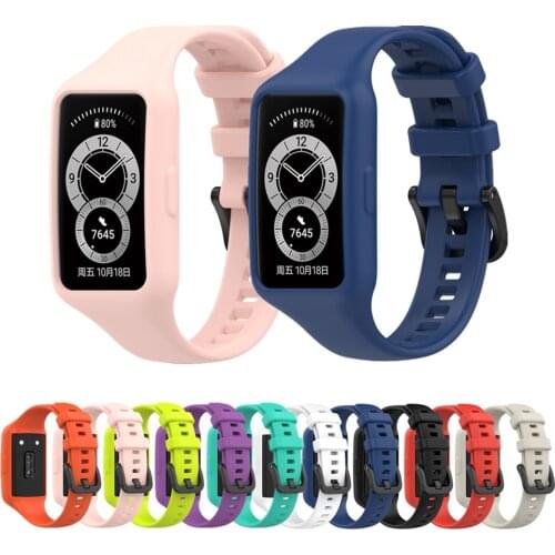 Silicone Watch Straps+Case for Honor Band 6 Smart Watchband Replacement Bracelet Protector Cover Integrated for Huawei Band 6