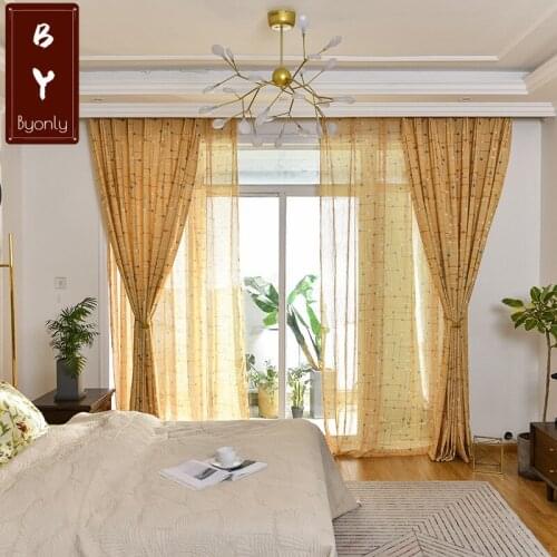 Modern Minimalist Polyester Cotton Checkerboard Print Curtains for Living Dining Room Bedroom