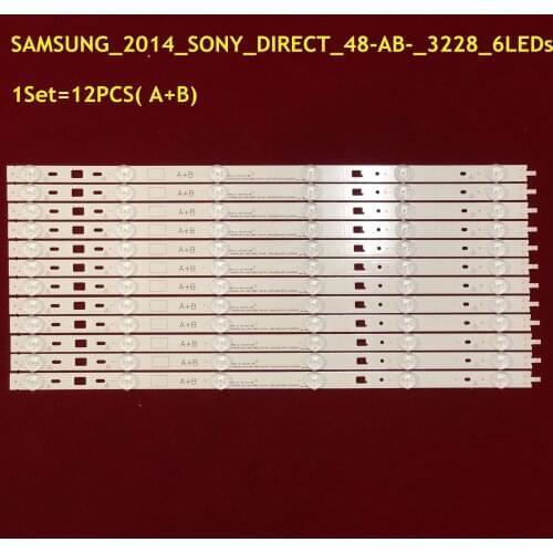 12PCS LED Backlight strip for KDL-48WM15B KDL-48W600B KDL-48R480B SAMSUNG_2014_SONY_DIRECT_48_A_3228 LM41-00091N LM41-00091P