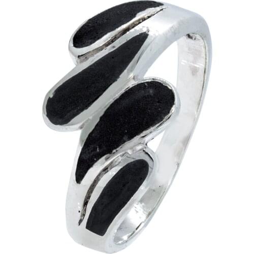 DARK DIAMOND®-Ring drops of authentic volcanic Lava and 925 sterling silver. Handmade in Spain