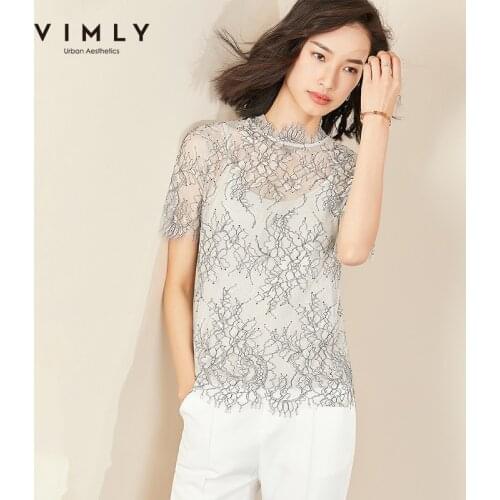 Vimly Short Sleeve Shirts For Women