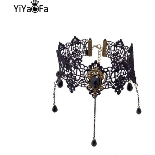 YiYaoFa Vintage Choker Necklace Gothic Jewelry False Collar Statement Necklace for Women Accessories Lady Party Jewelry GN-17