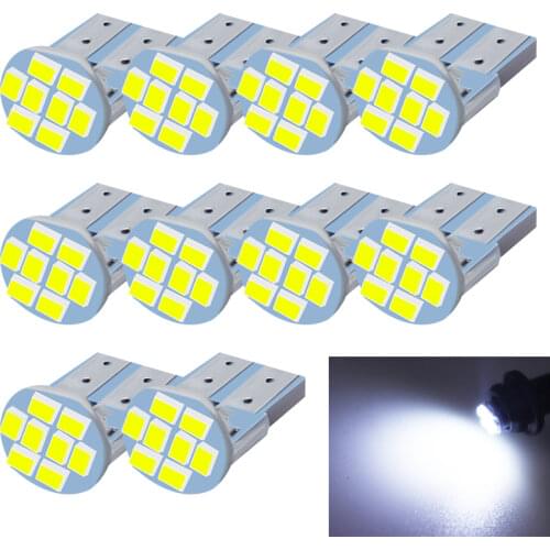 10pcs Car LED W5W T10 8smd Led 1206 PCB 8leds 8 SMD 3020 Car Interior Light 194 168 192 3020 Auto Wedge Lighting DC 12V