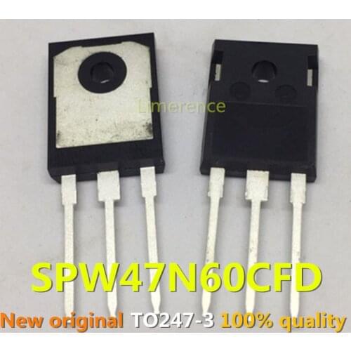 100% nuevo 50 unids/lote original MOSFET SPW47N60CFD 47A650V 47N60CFD 47N60 TO-247 Transistor