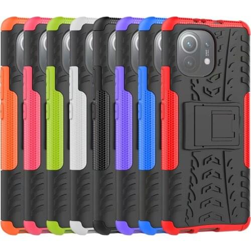 100pcs/Lot Hybrid Rugged Phone Case For Xiaomi 11 10T Lite Pro Poco X3 M3 Hard PC TPU Silicone Armor